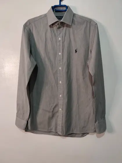 Camisa manga larga a rayas Polo Ralph Lauren talla 39 15V equivale a una M ver medidas