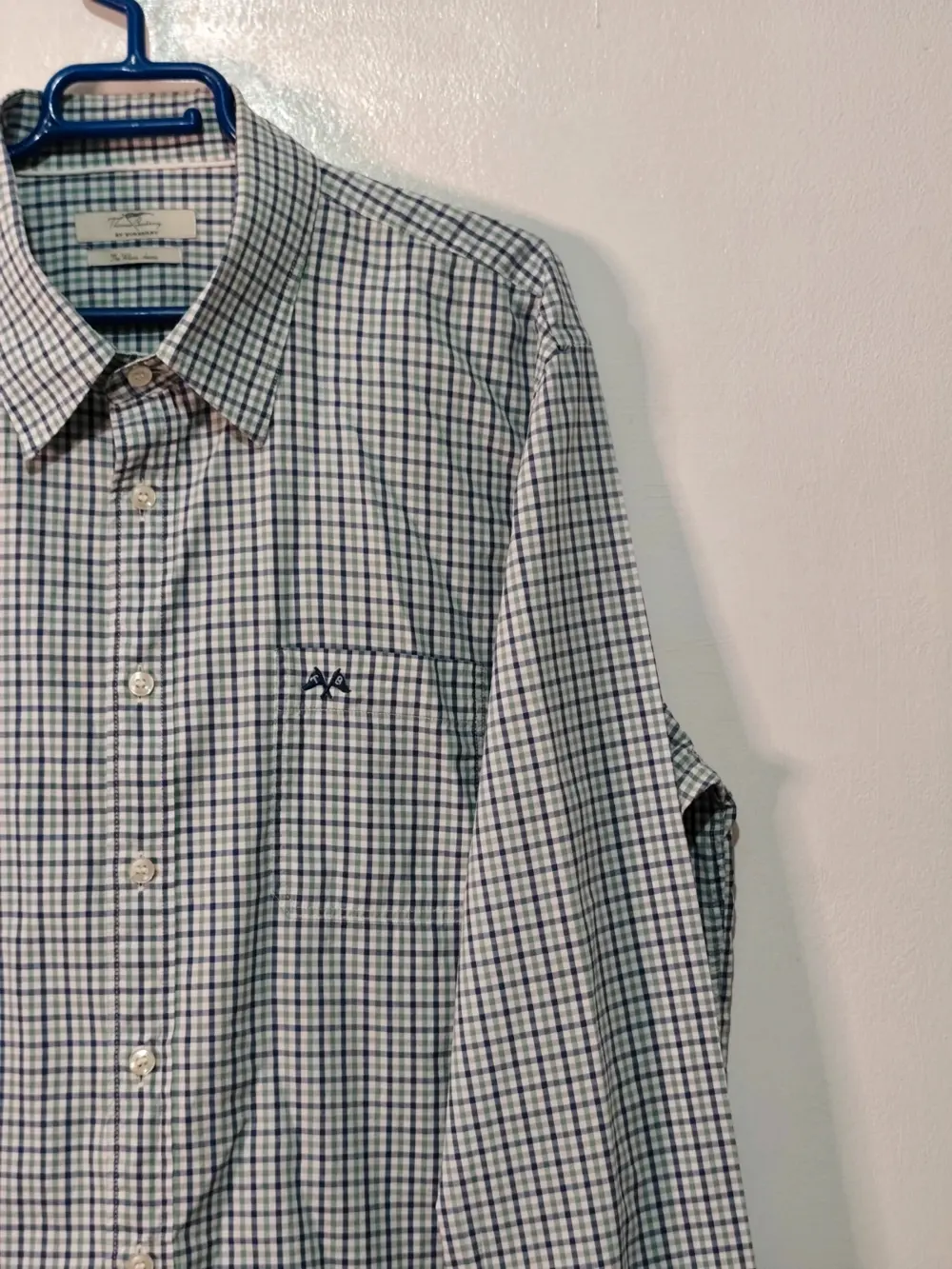 Camisa Thomas Burberry by Burberry cuadros vichy verde y azul XXL The Wilson Classic, foto 4