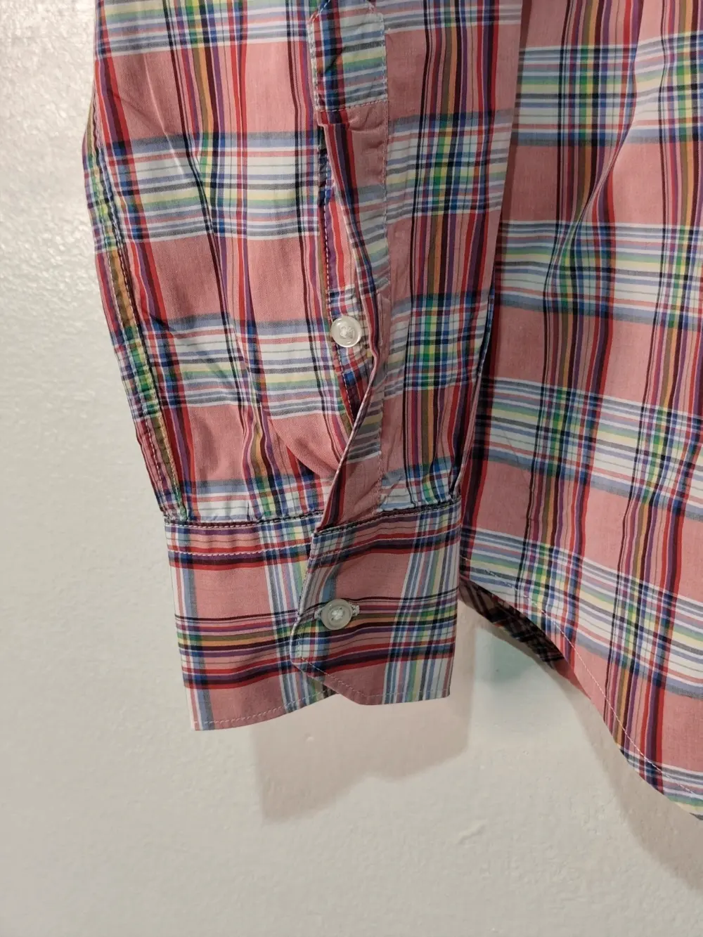 Camisa manga larga a cuadros Purificación García talla 3 equivale a una M sirve para S ver medidas, foto 2