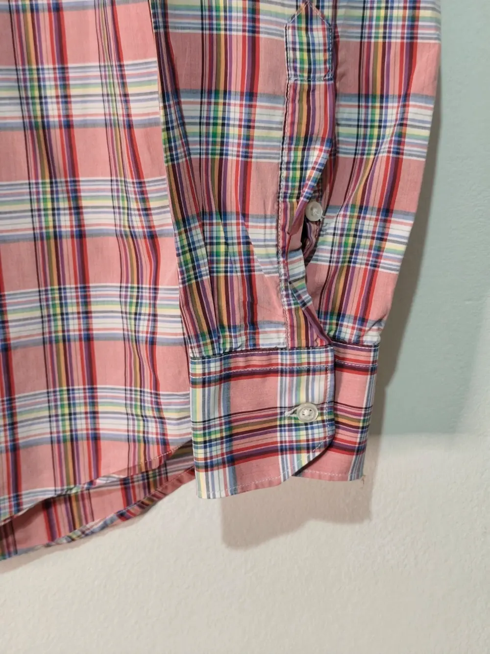 Camisa manga larga a cuadros Purificación García talla 3 equivale a una M sirve para S ver medidas, foto 3