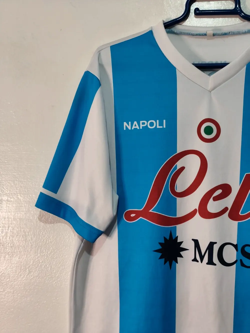 Camiseta Maradona Napoli talla L sirve para M ver medidas, foto 3