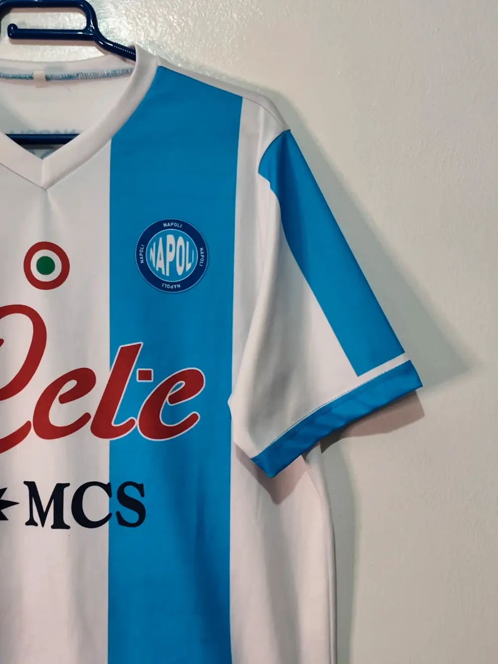 Camiseta Maradona Napoli talla L sirve para M ver medidas, foto 4