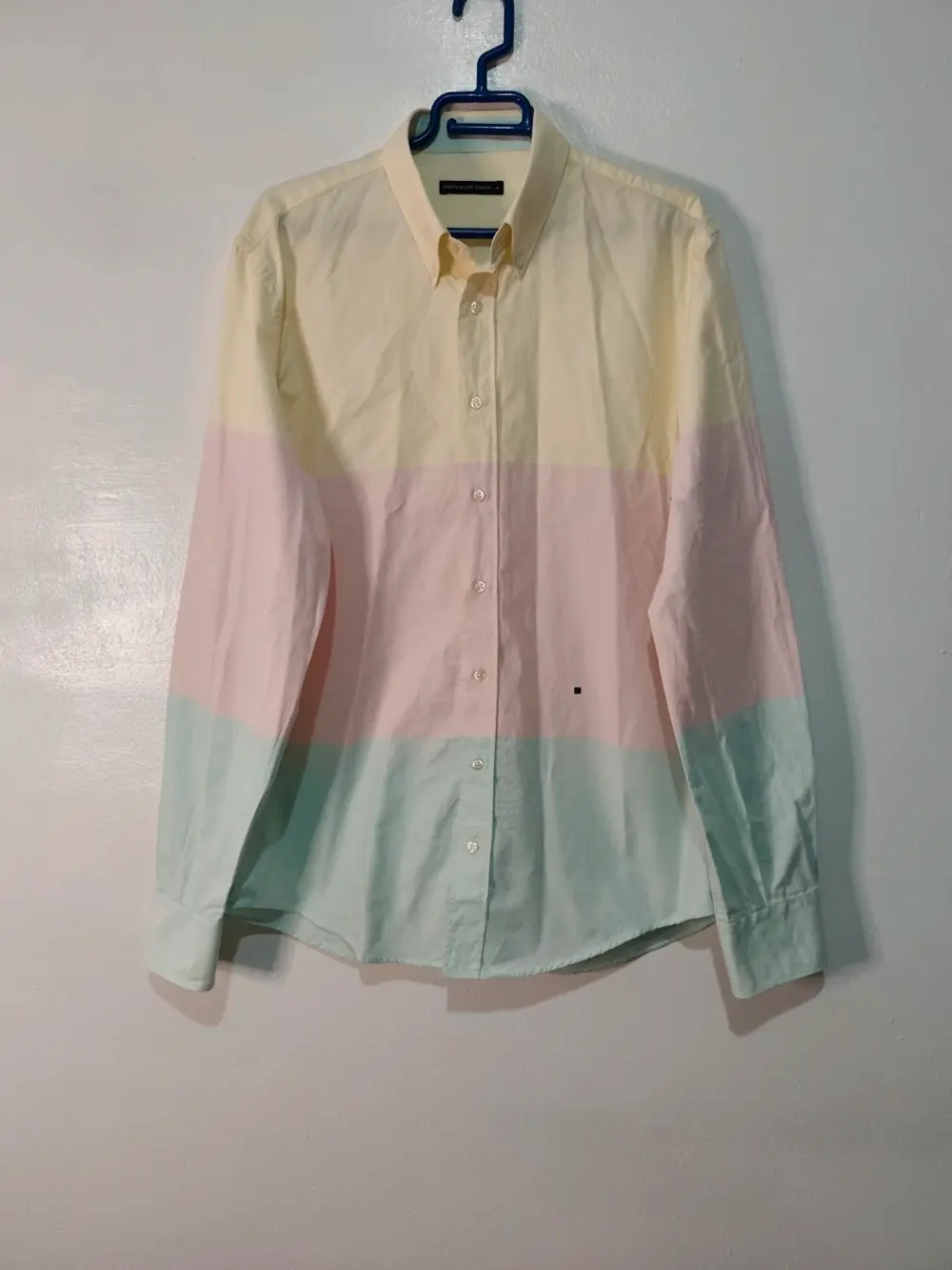 Camisa manga larga Purificación García color block pastel talla 4 equivale a una L ver medidas