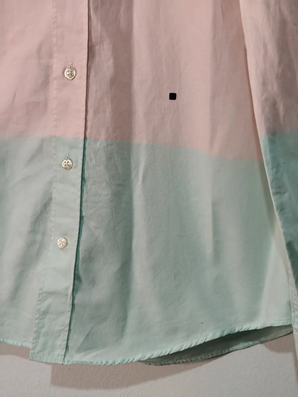 Camisa manga larga Purificación García color block pastel talla 4 equivale a una L ver medidas, foto 3