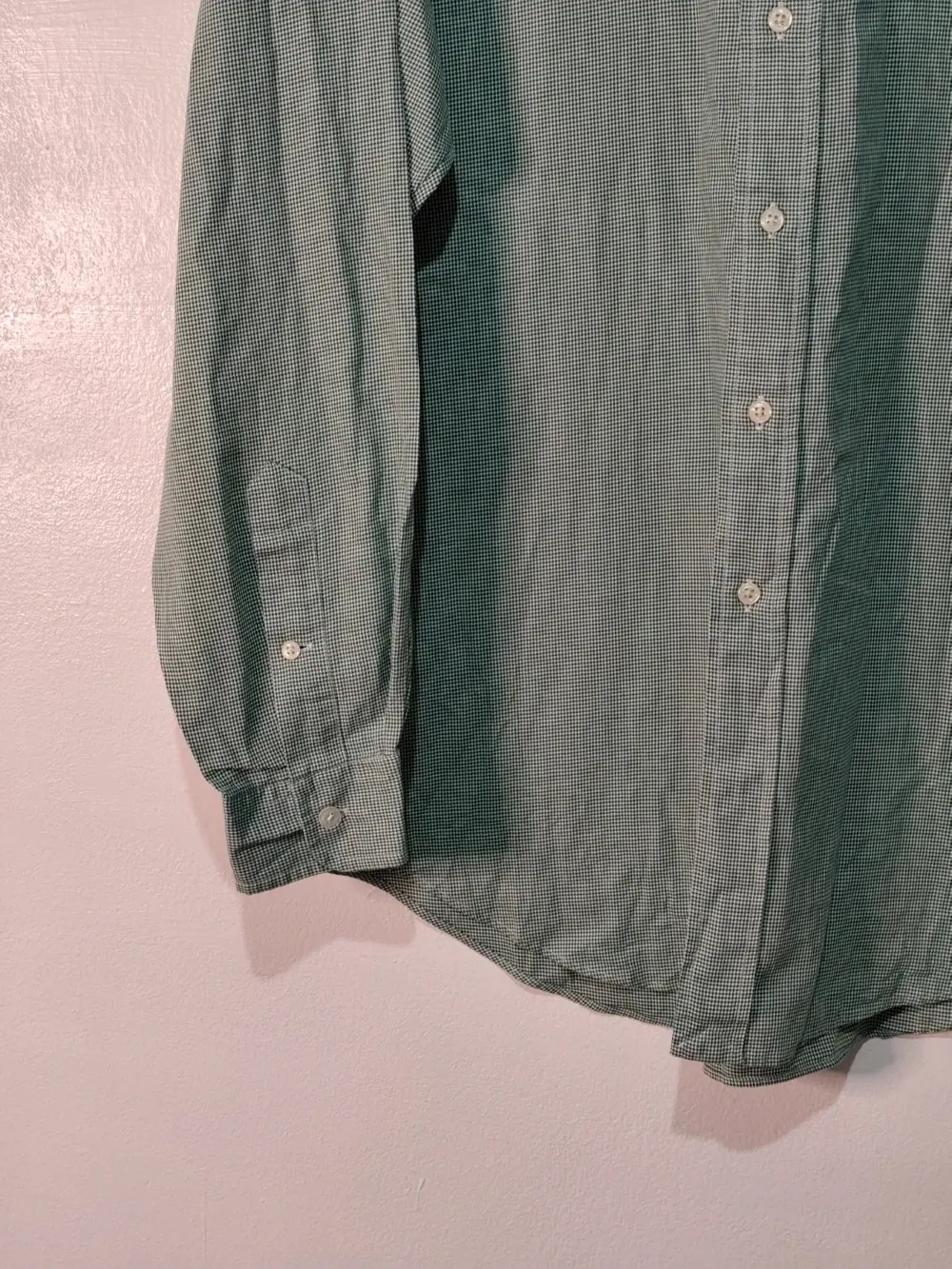 Camisa Polo Ralph Lauren Yarmouth Verde Cuadro Micro Talla XL / 16 ½ sirve para XXL ver medidas, foto 3