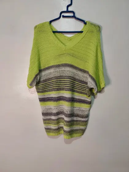 Jersey de punto Fransa manga corta a rayas talla S