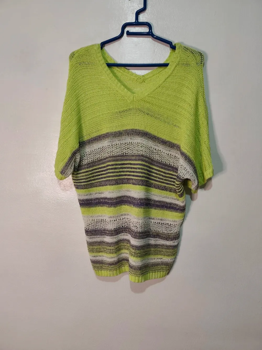 Jersey de punto Fransa manga corta a rayas talla S