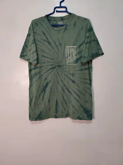 Vans camiseta tie dye verde spider dye classic fit talla M unisex