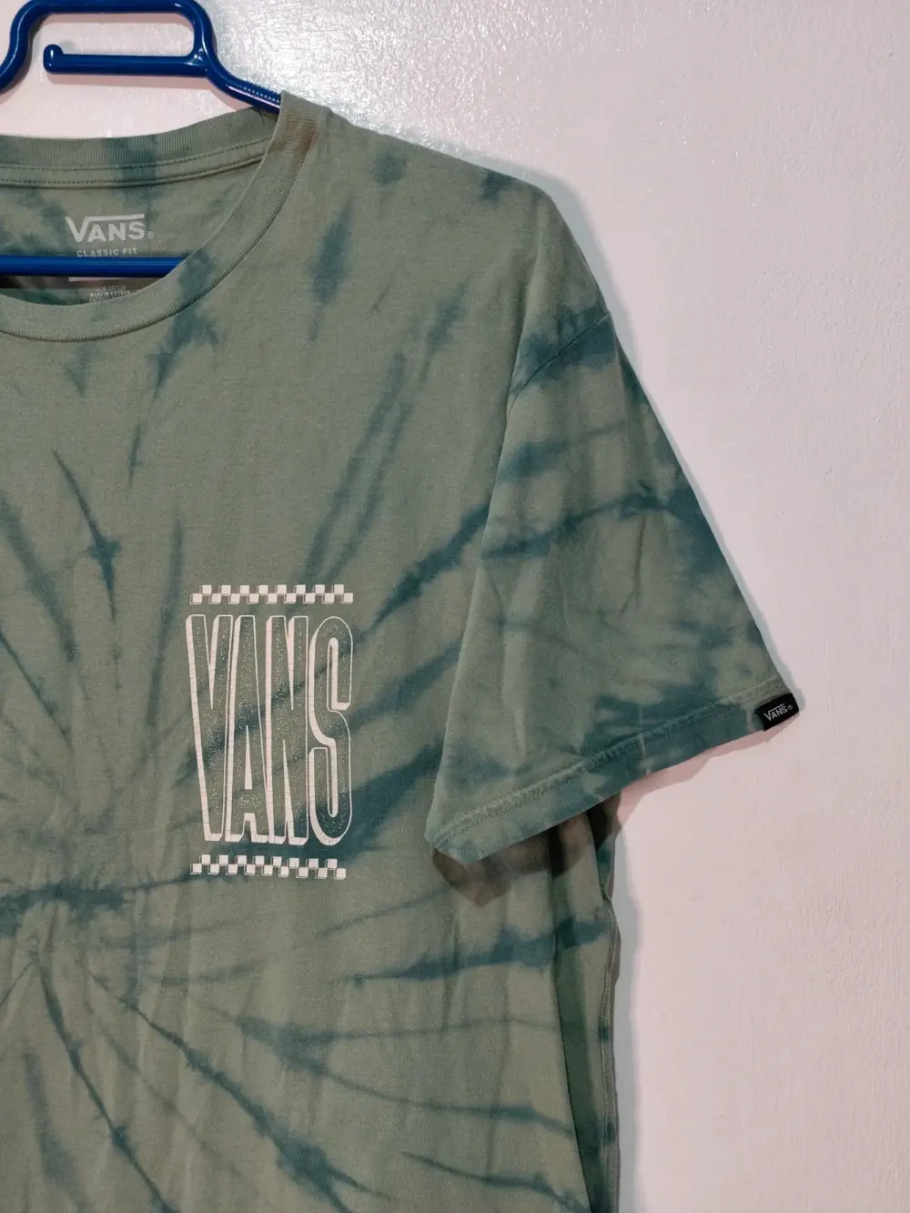 Vans camiseta tie dye verde spider dye classic fit talla M unisex, foto 2