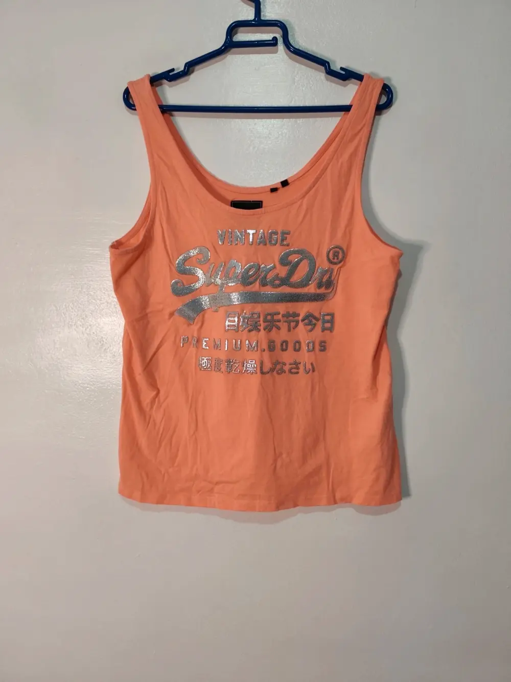 Superdry vintage logo tank top mujer coral talla 40