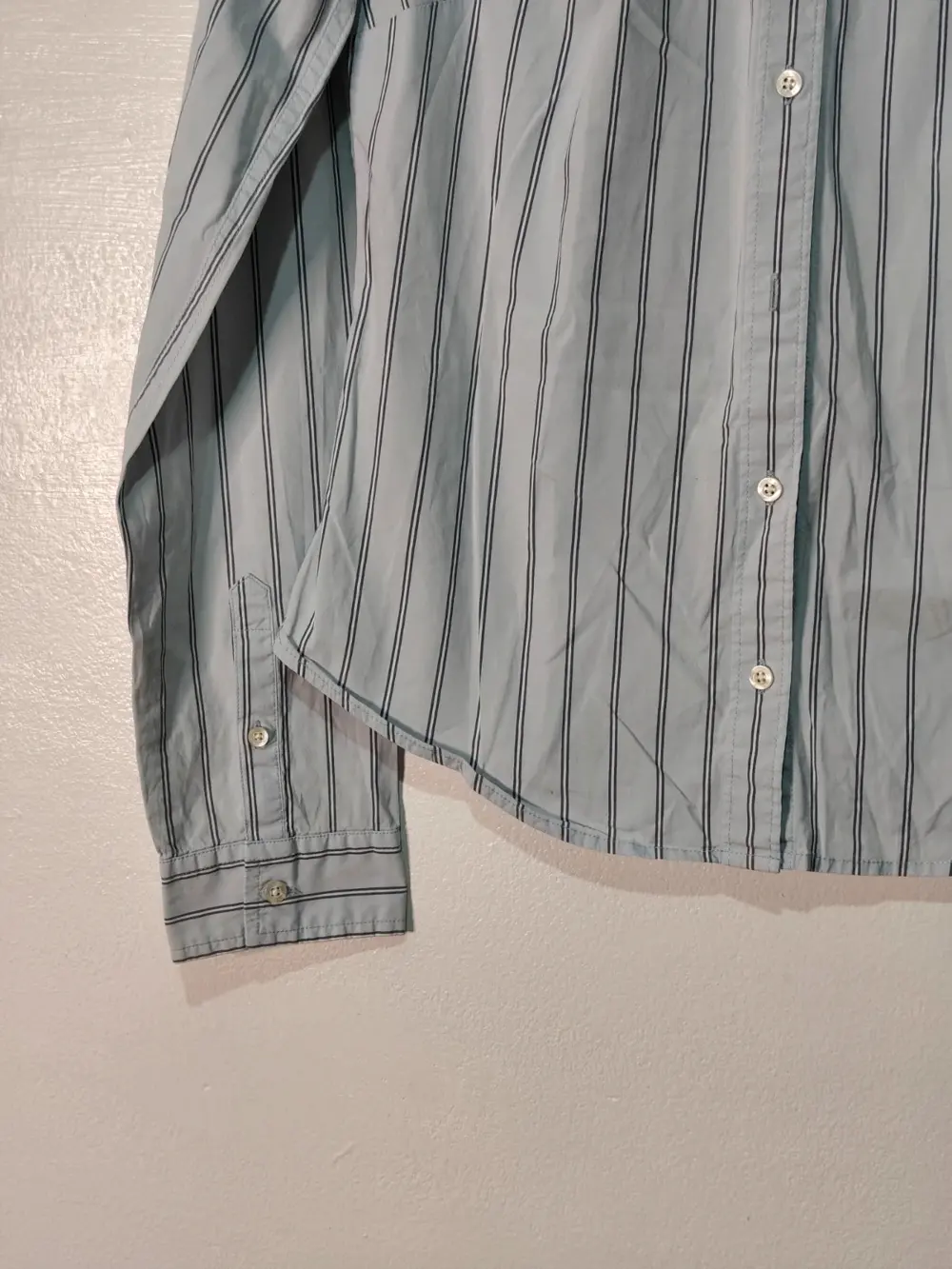 Abercrombie Fitch camisa rayas azul mujer manga larga talla M, foto 3