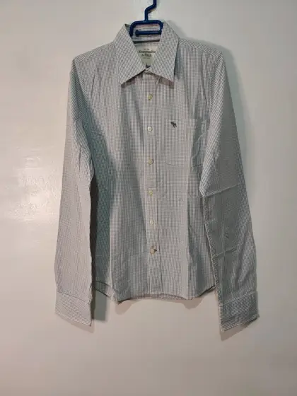 Camisa Abercrombie & Fitch cuadros azul marino talla L