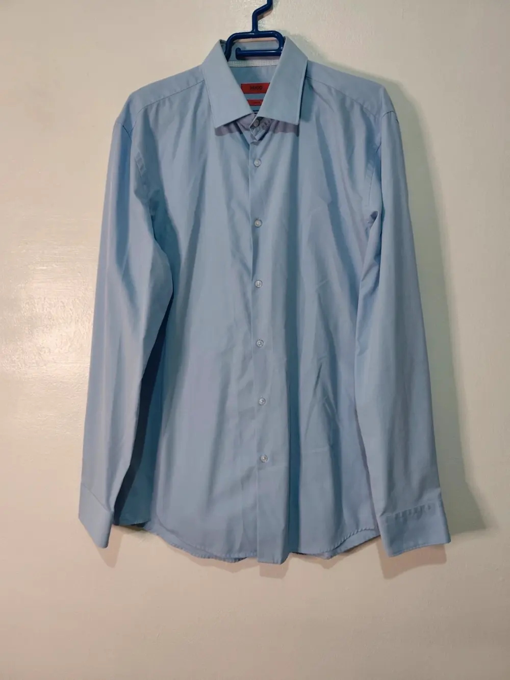 Camisa manga larga HUGO Boss Slim Fit Azul Claro Talla 41 L