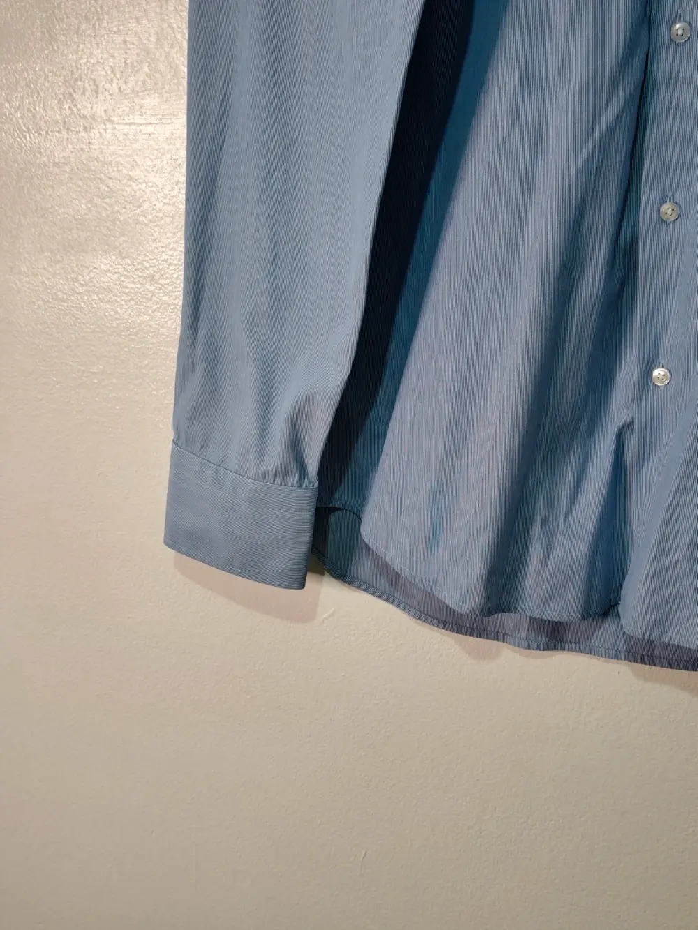 Camisa boss hugo boss gregory regular fit easy iron azul rayas finas talla 40 15.7, foto 3