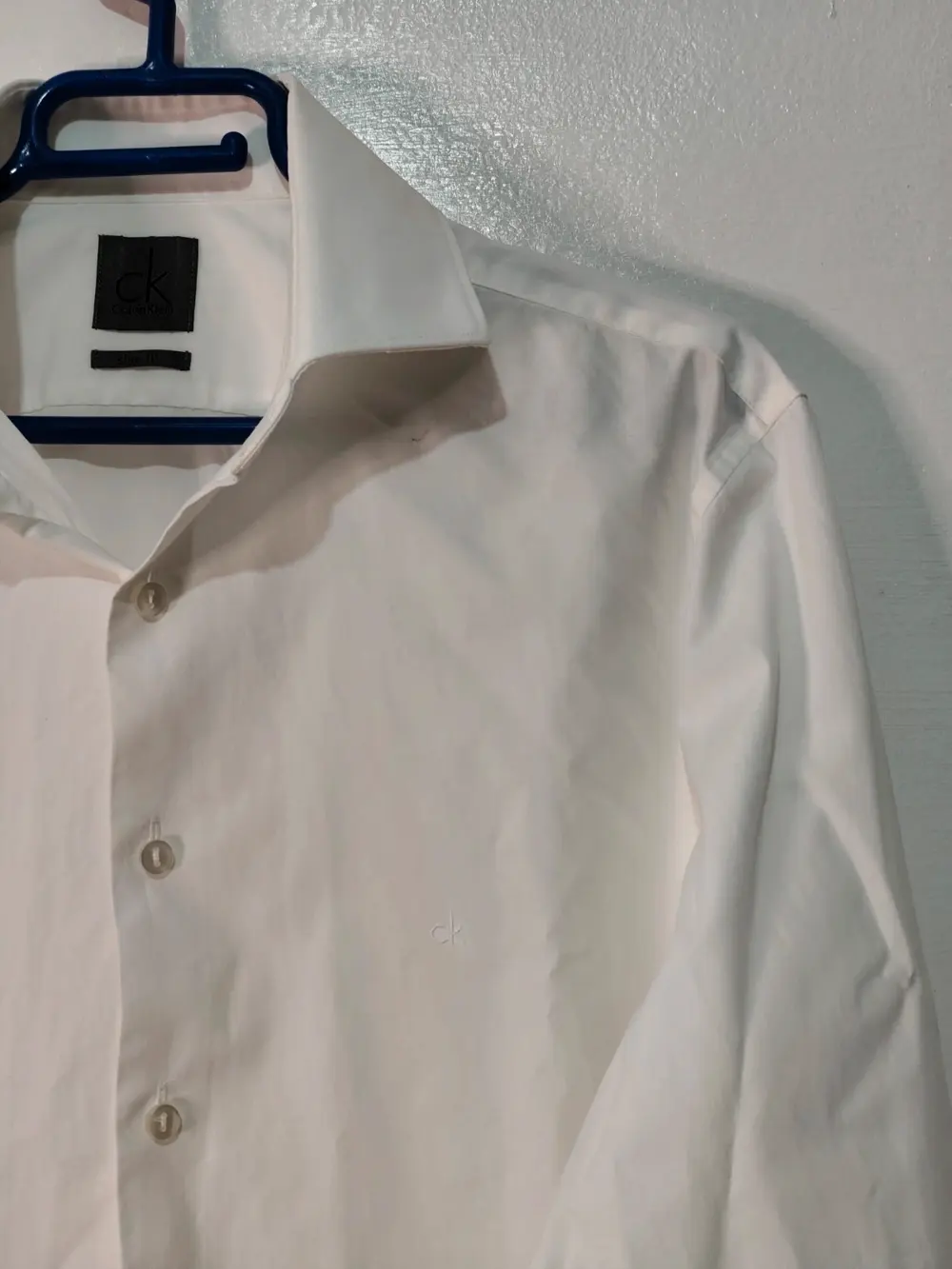 Camisa Calvin Klein Slim Fit Blanca - Talla 39 (15 1/2) sirve para M, foto 5