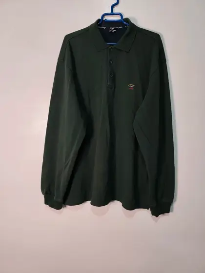 Jersey Polo Paul & Shark Yachting Manga Larga Verde Talla 4XL