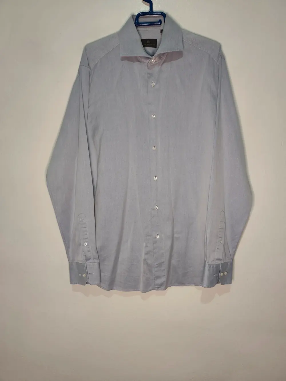 Camisa manga larga Hugo Boss Selection Azul Claro Espiga Talla L / 41