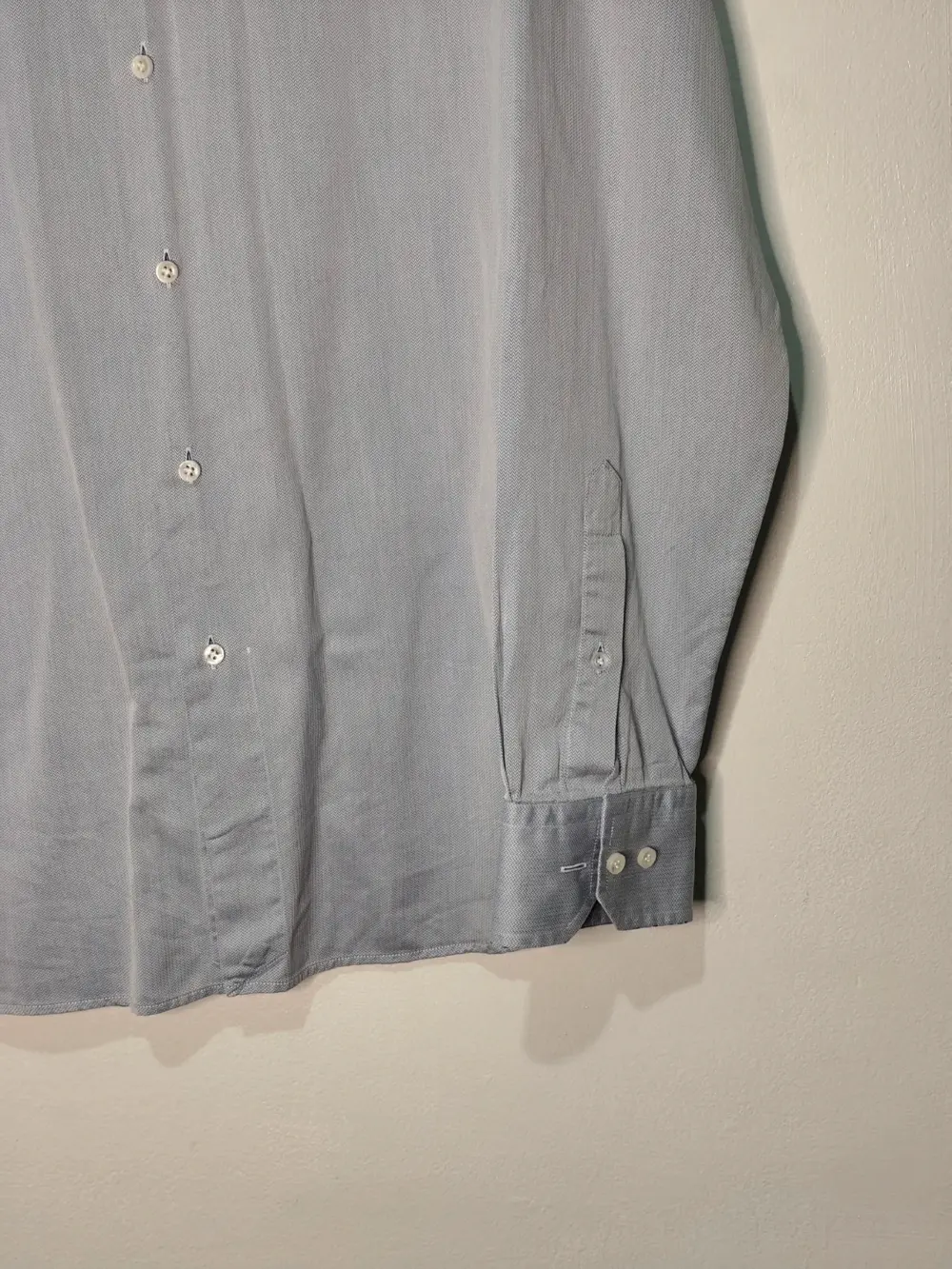 Camisa manga larga Hugo Boss Selection Azul Claro Espiga Talla L / 41, foto 2