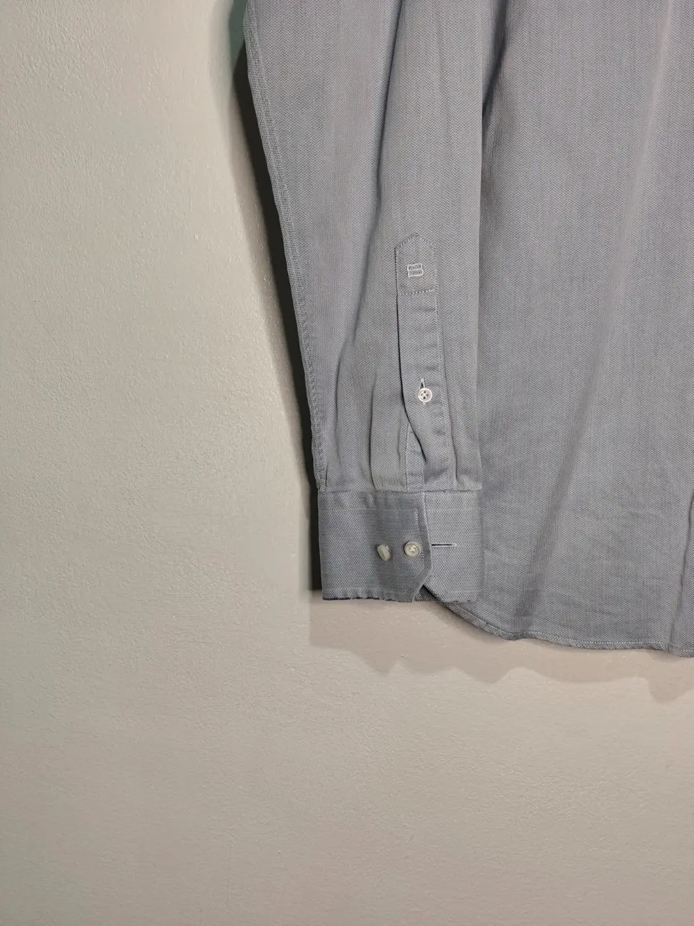 Camisa manga larga Hugo Boss Selection Azul Claro Espiga Talla L / 41, foto 3