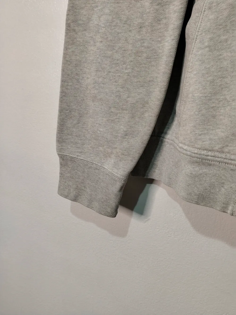 Sudadera Polo Ralph Lauren gris jaspeado cremallera capucha térmica talla L, foto 2