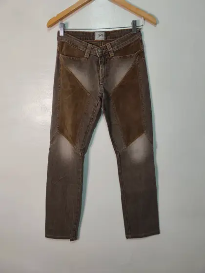 Vaqueros 9.2 by Carlo Chionna marrón paneles ante talla 25 equivale a una XS ver medidas