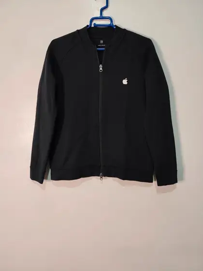 Sudadera Apple negra XS cremallera doble cursor ykk estilo bomber