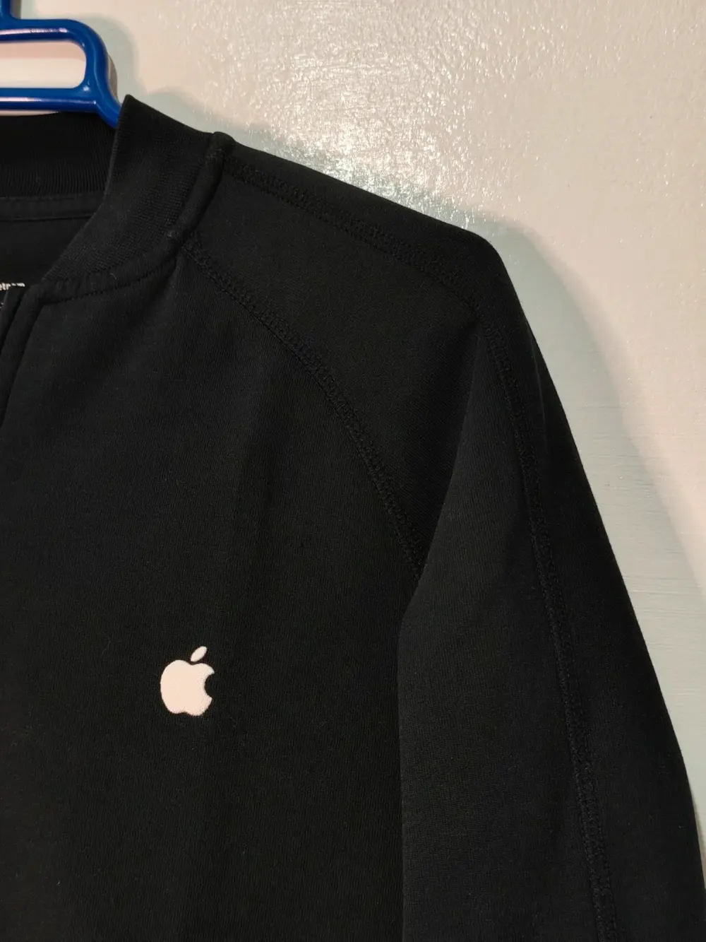 Sudadera Apple negra XS cremallera doble cursor ykk estilo bomber, foto 5