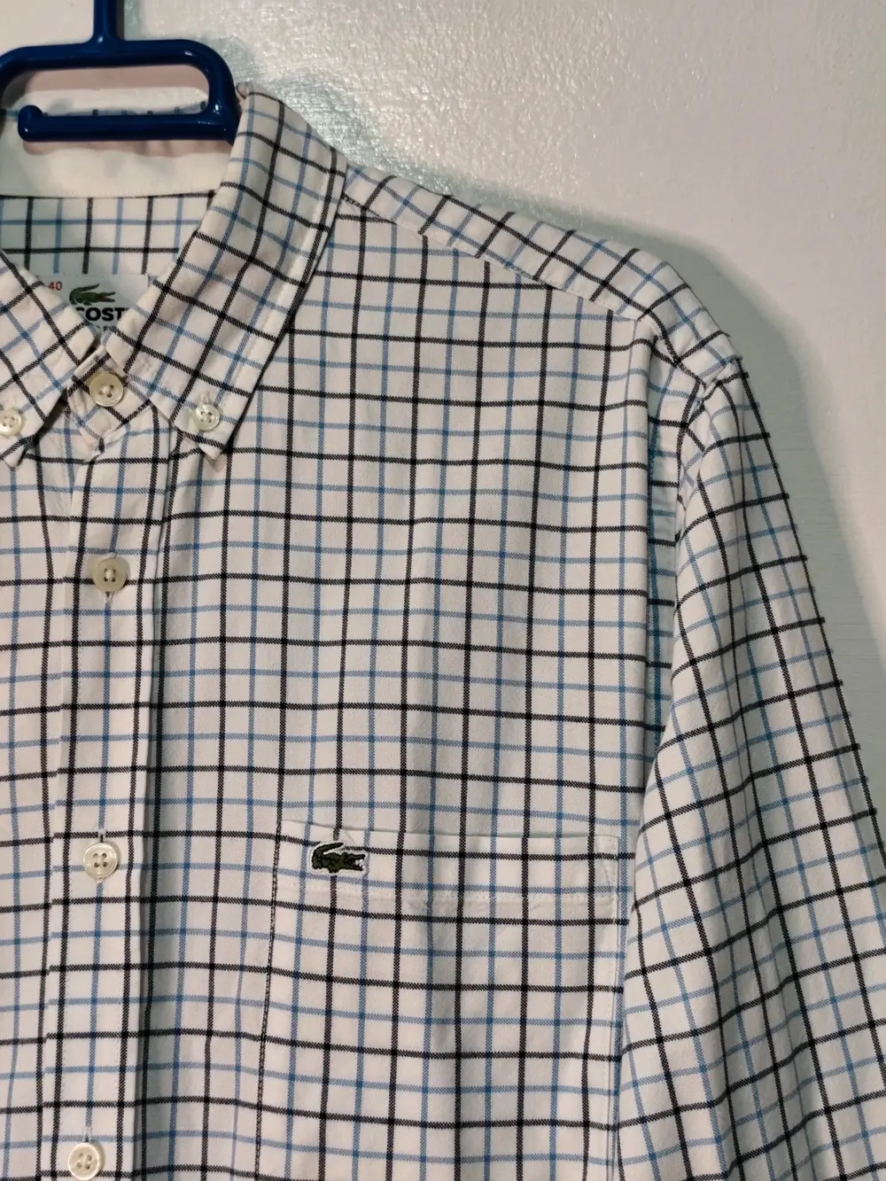 Camisa manga larga Lacoste Classic Fit de Cuadros Talla 40 M/L, foto 4