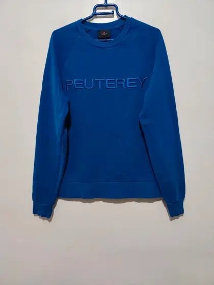 Sudadera Peuterey Azul Eléctrico Logo Bordado Talla S