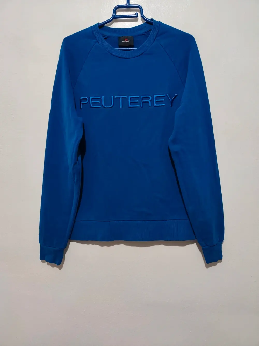Sudadera Peuterey Azul Eléctrico Logo Bordado Talla S