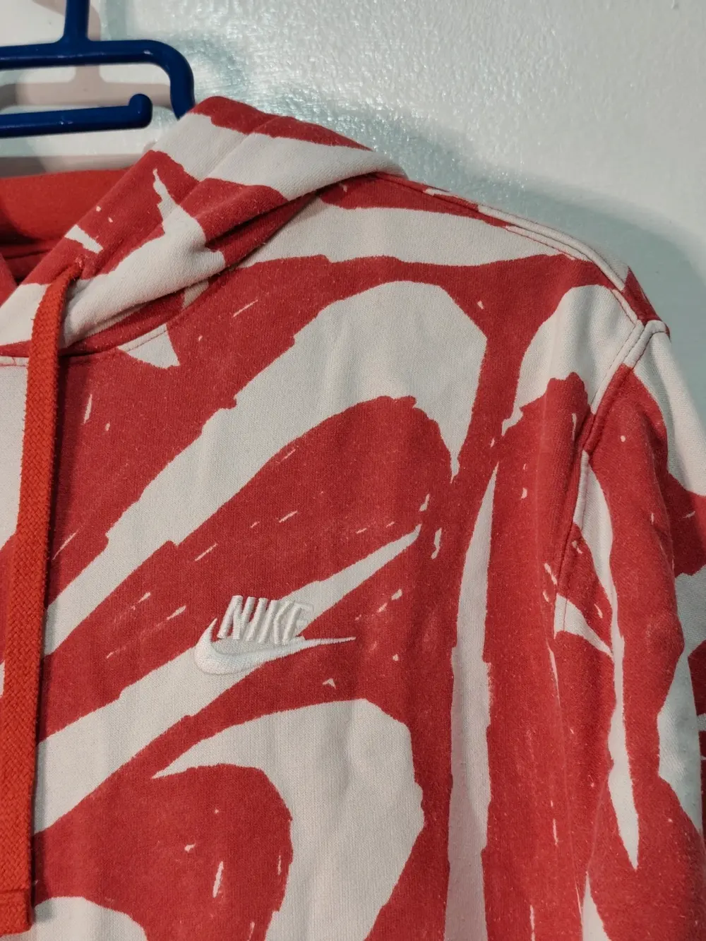 Sudadera con Capucha Nike All-Over Swoosh Print Roja/Blanca - Talla XS, foto 4