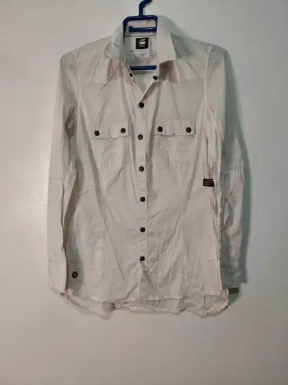 Camisa G-Star RAW Motor 5620 Slim - Talla S - Blanco / Hueso
