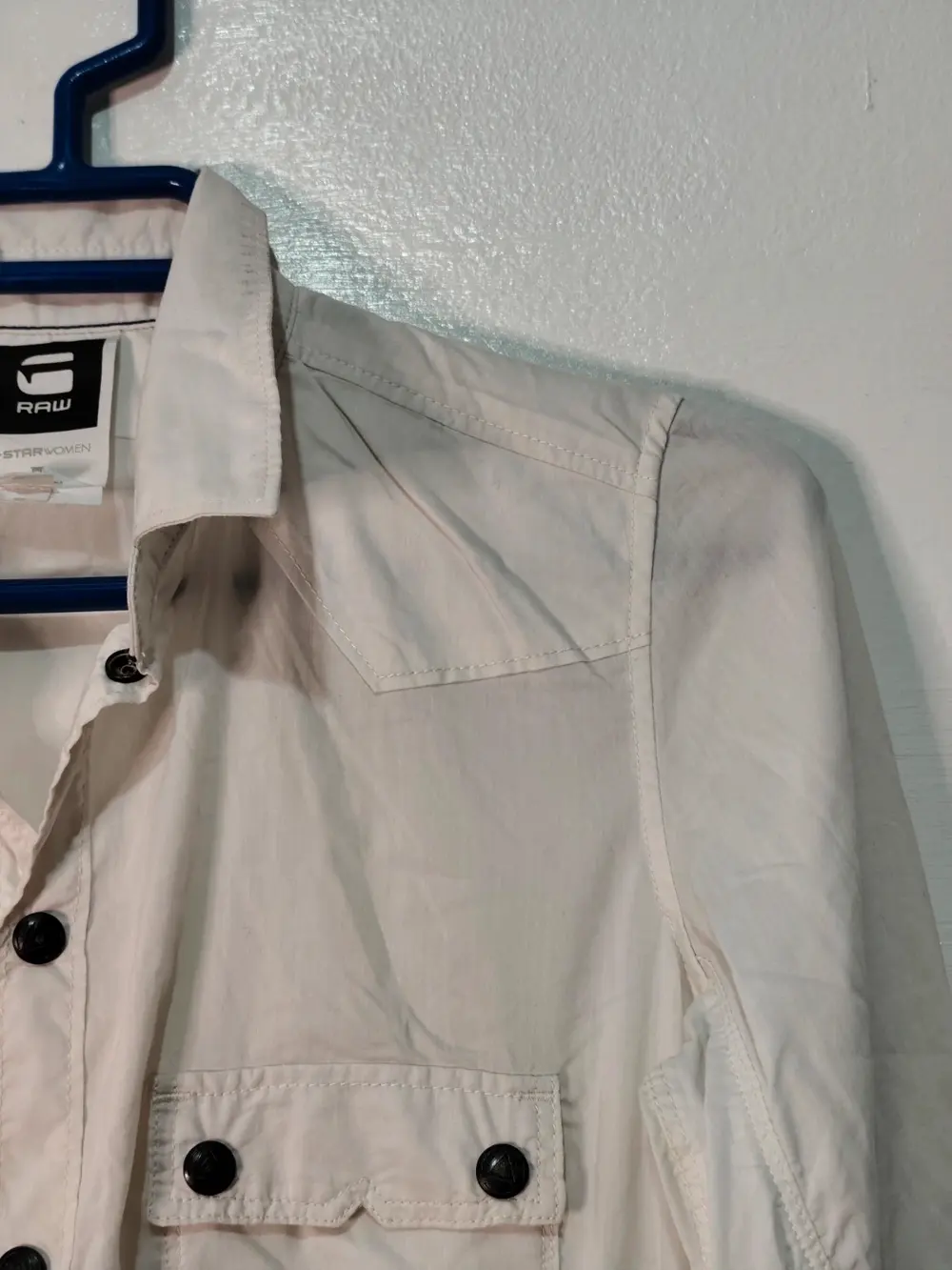 Camisa G-Star RAW Motor 5620 Slim - Talla S - Blanco / Hueso, foto 5
