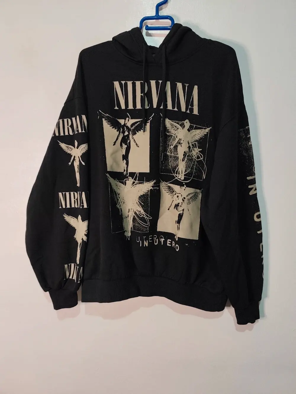 Sudadera Capucha Nirvana x Bershka "In Utero" Negra - Talla S unisex
