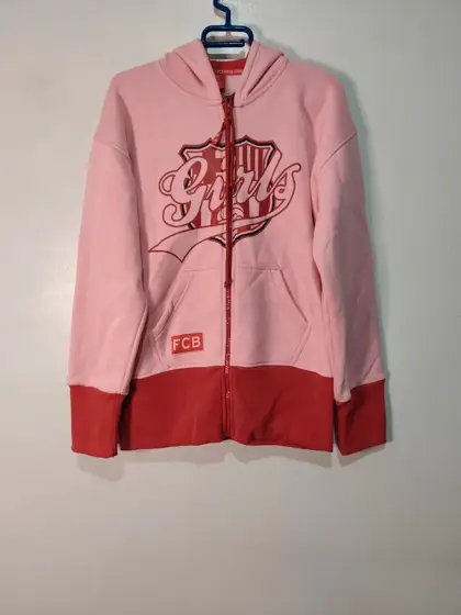 Sudadera con capucha y cremallera FC Barcelona Girls talla XL ver medidas