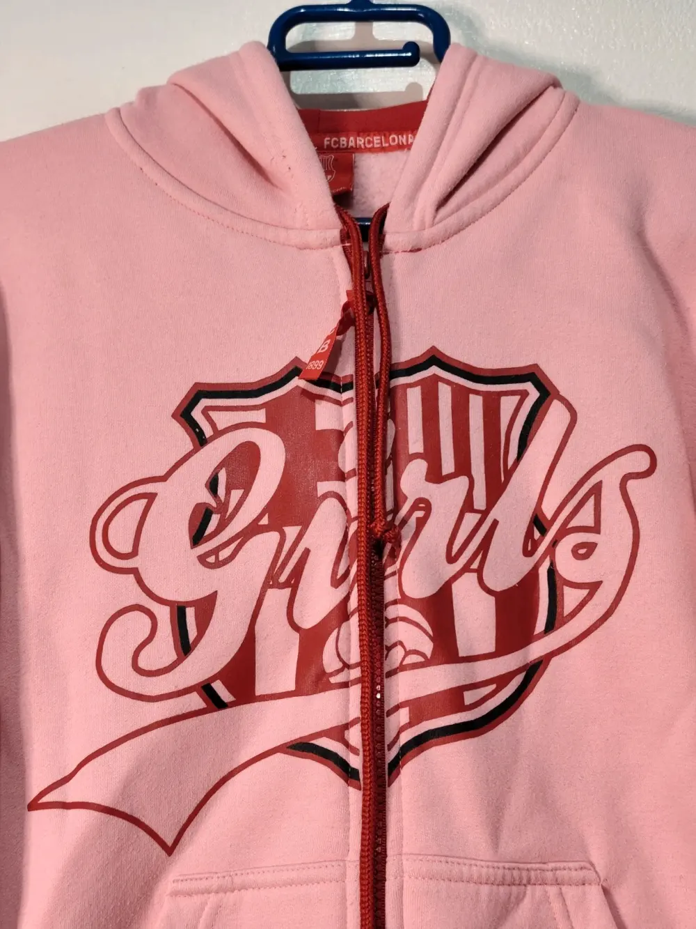 Sudadera con capucha y cremallera FC Barcelona Girls talla XL ver medidas, foto 4