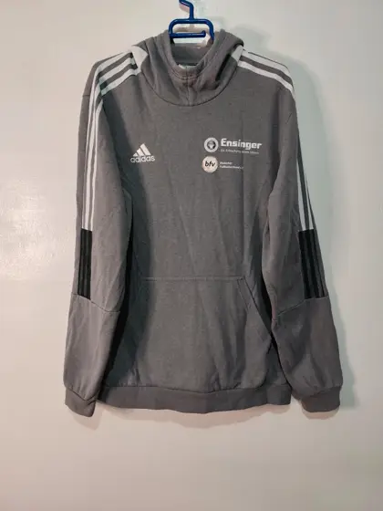 Sudadera con capucha Adidas badischer fußballverband bfv ensinger gris con capucha talla L