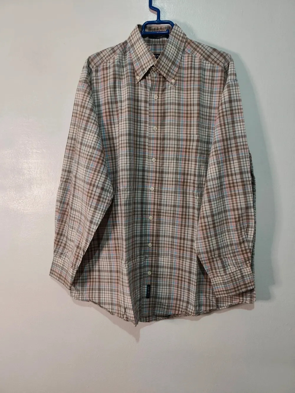 Camisa manga larga Gant usa ivy 50's poplin sport fit cuadros talla L sirve para XL ver medidas