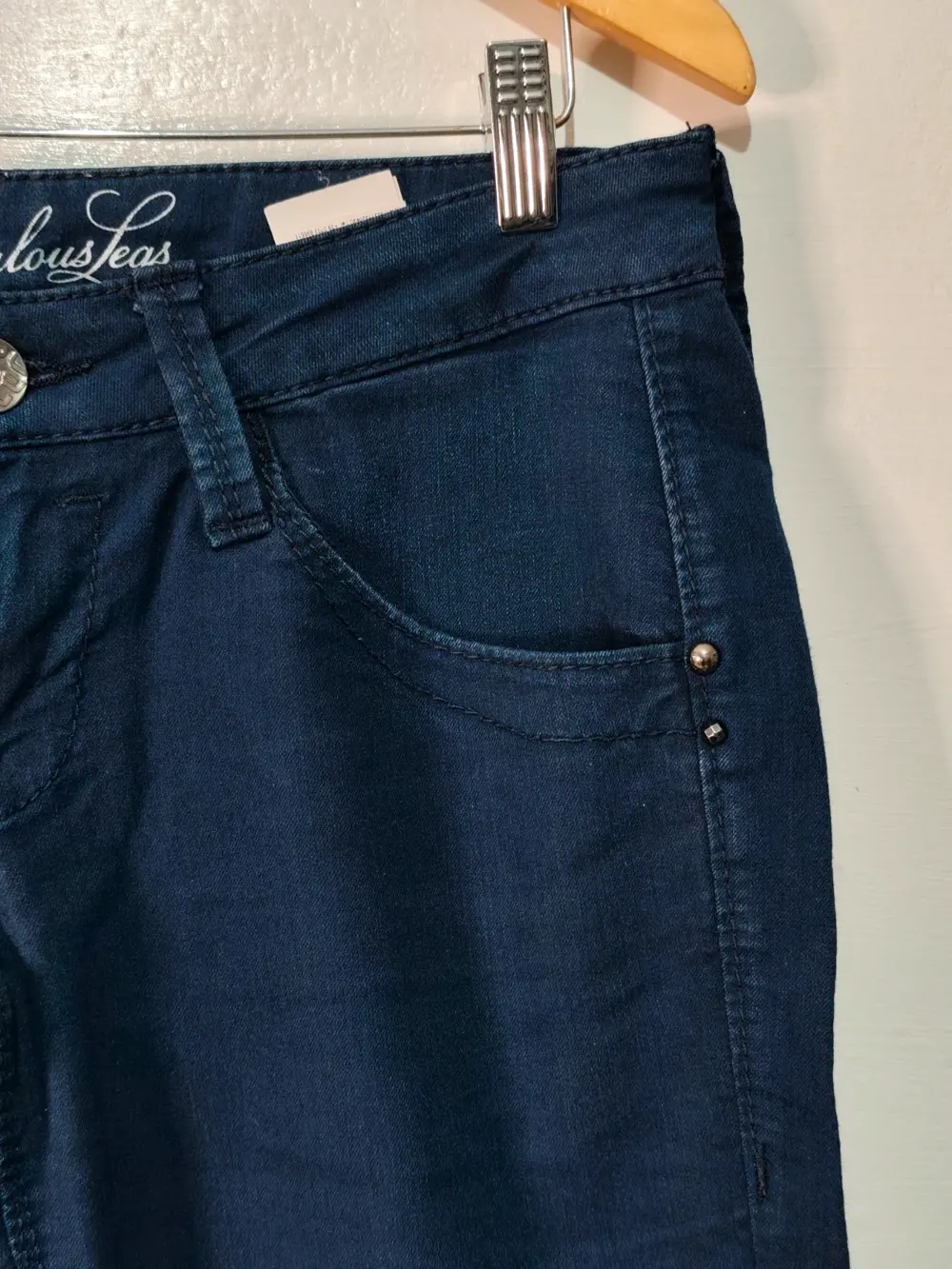 Pantalón vaquero Fornarina fabulous skinny azul marino talla 31 equivale a una M ver medidas, foto 4