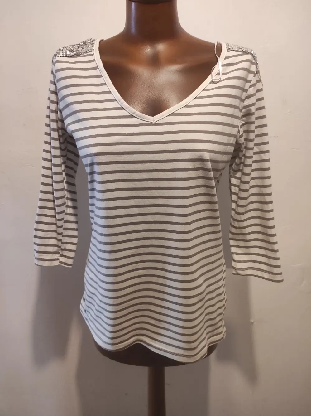 Camiseta manga 3/4 a rayas Ici et Maintenant