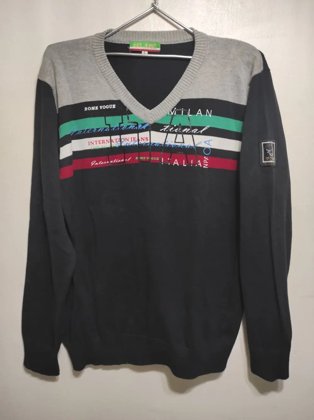Jersey cuello de pico GX3 jeans talla L