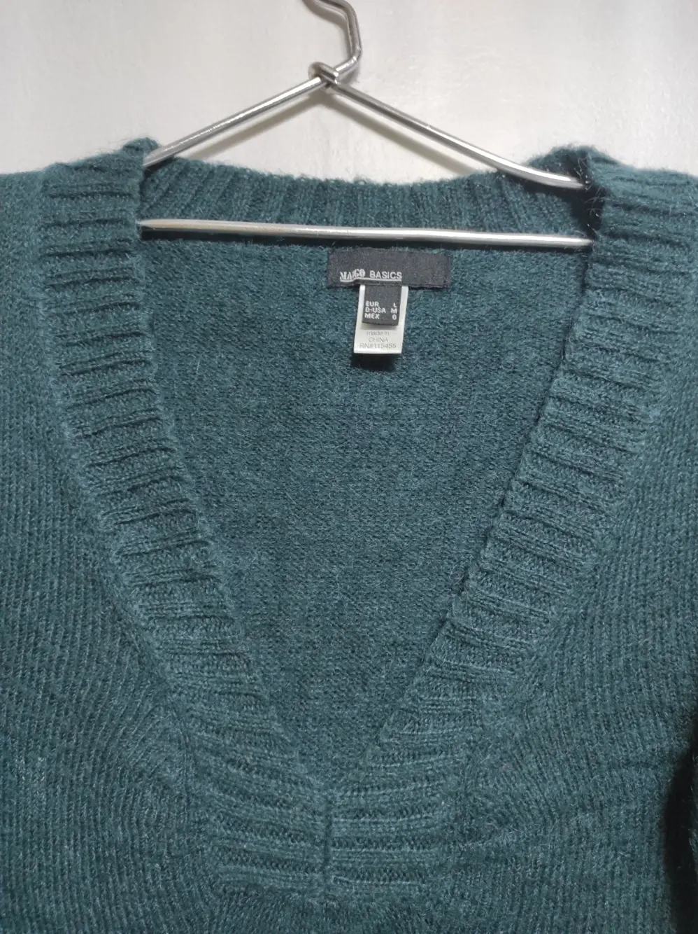 Jersey cuello de pico Mango basics talla L, foto 4