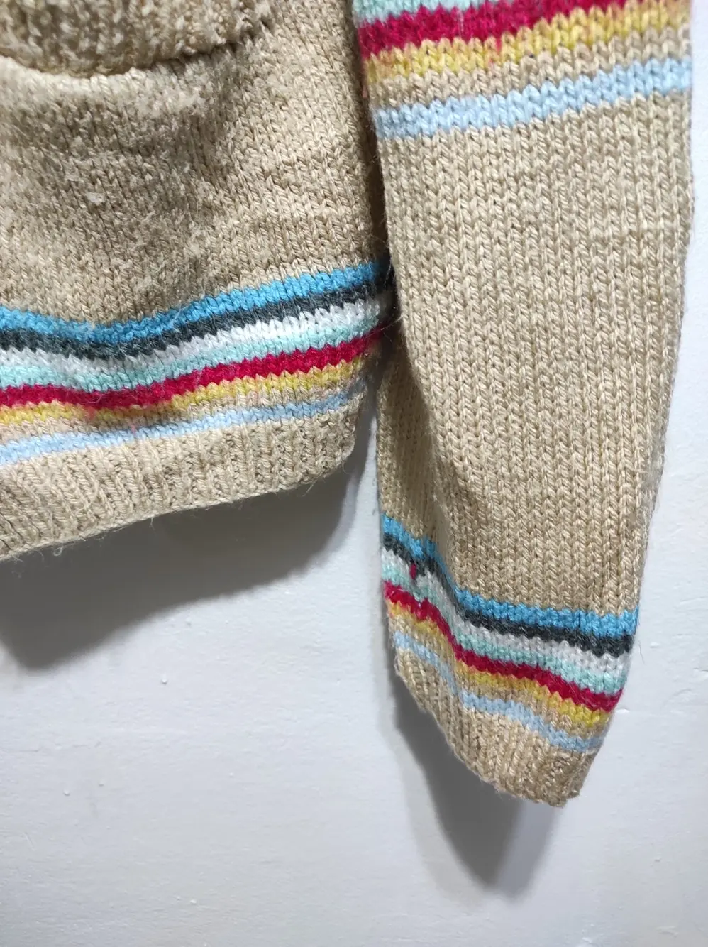 Jersey cardigan de punto semi-abierto tienda local talla unica, foto 2