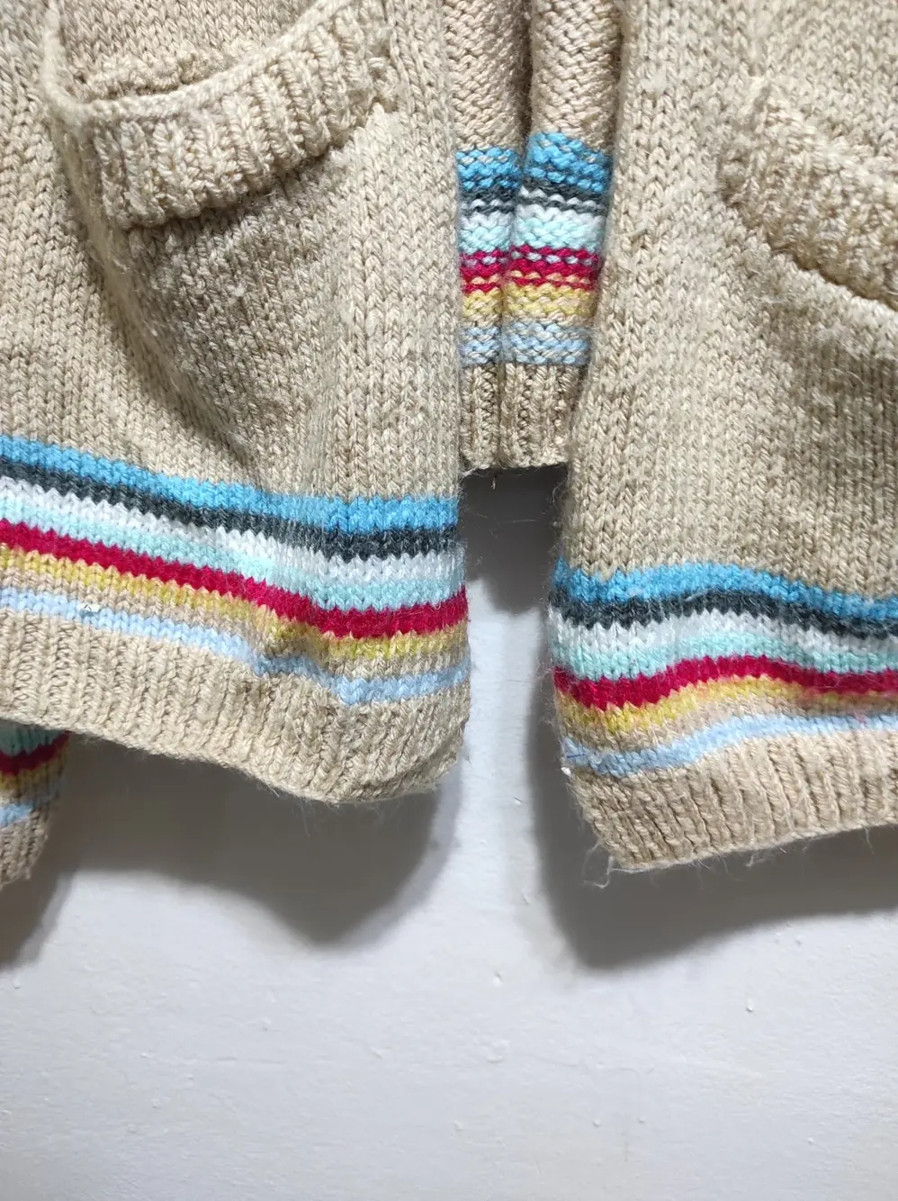 Jersey cardigan de punto semi-abierto tienda local talla unica, foto 3
