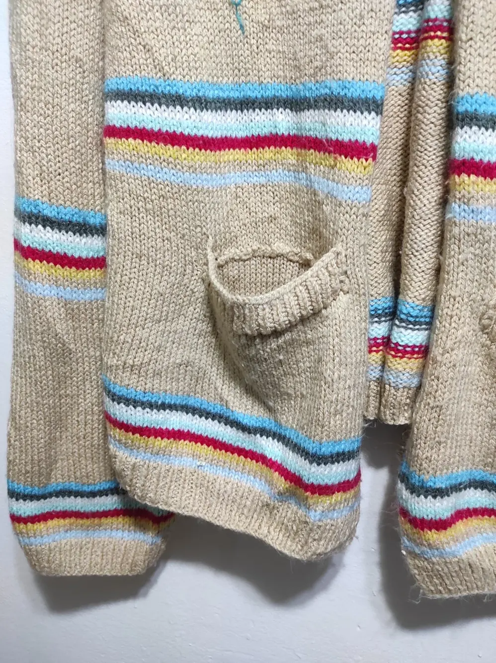 Jersey cardigan de punto semi-abierto tienda local talla unica, foto 5