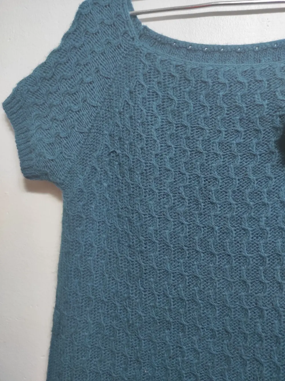 Vestido de invierno de lana mohair con flor made in italy talla unica, foto 4