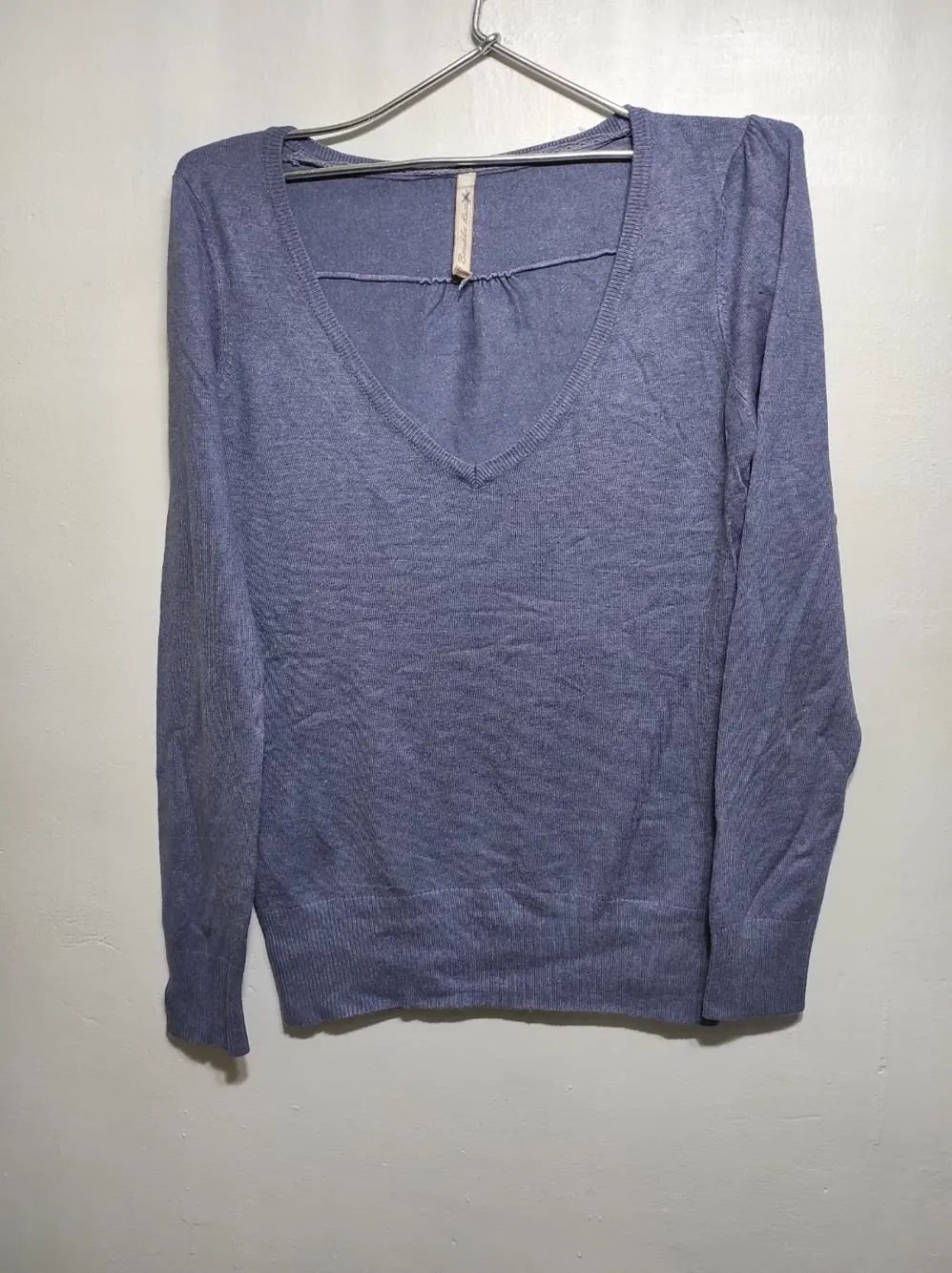 Jersey fino cuello de pico Bershka knitwear talla L