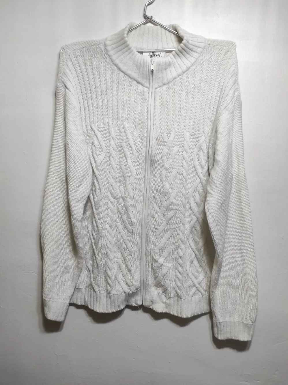 Jersey cardigan con cremallera Afibel talla uk20 XL