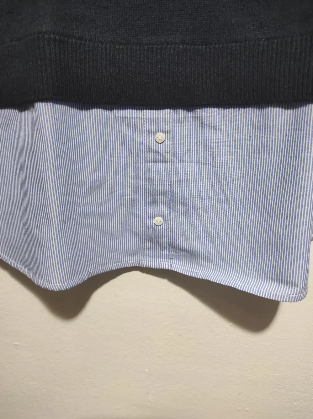 Jersey con detalles en camisa camaïeu talla unica, foto 2