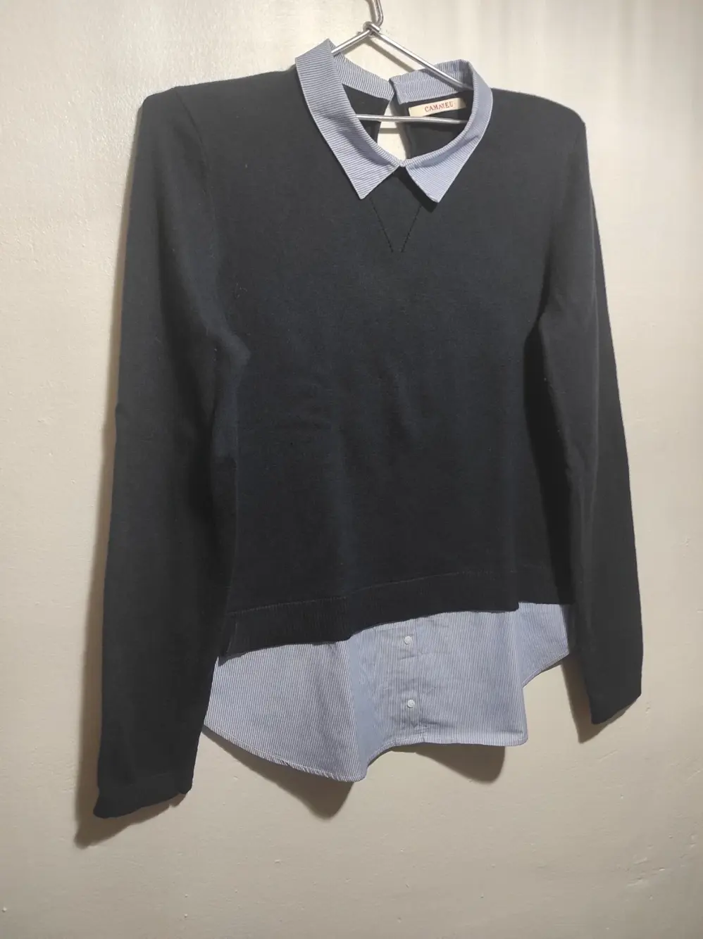 Jersey con detalles en camisa camaïeu talla unica, foto 5
